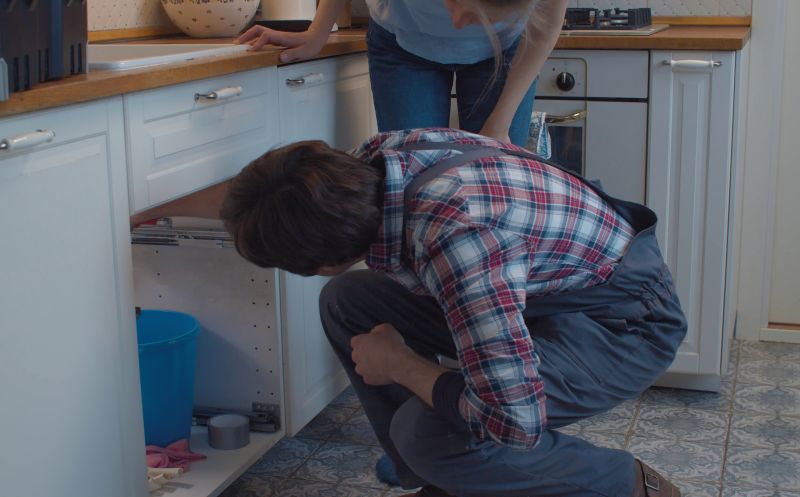 Plumber Inspecting Pipes